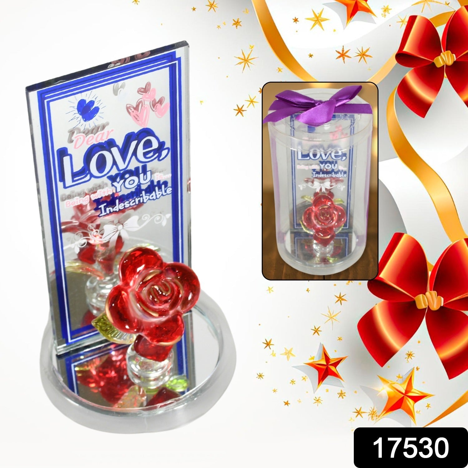 17530 Lovely Rose Gift Showpiece, Love showpiece Valentine's Day Gift, Cute Anniversary, Wedding, Birthday, Boyfriend, Husband Romantic Unique Gift Set, Home Decoration Gift Set (1 Pc) 17530 Lovely Rose Gift Showpiece, Love showpiece Valentine's Day Gift, Cute Anniversary, Wedding, Birthday, Boyfriend, Husband Romantic Unique Gift Set, Home Decoration Gift Set (1 Pc)